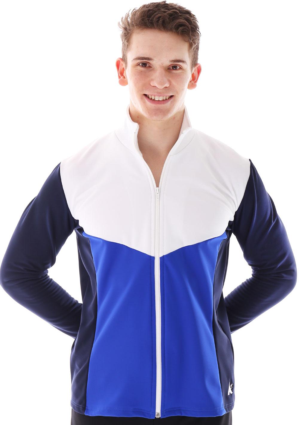 blue and white tracksuit