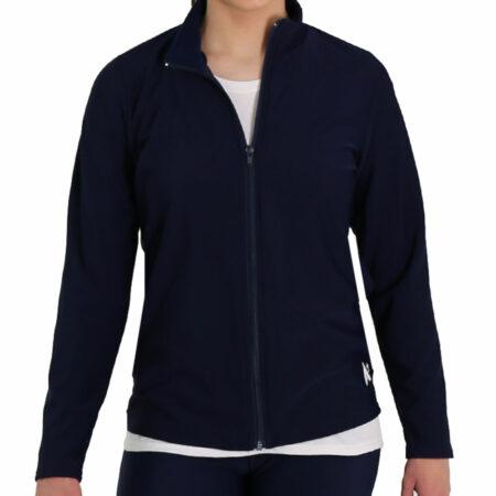 navy zipped tracksuit jacket womens